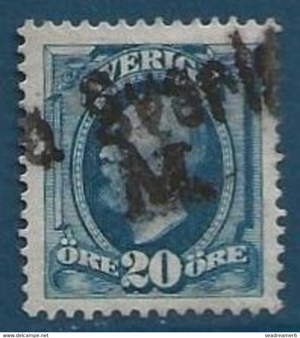 SUEDE Oscar II N°66 20 Ore Obl "FRA SVERIGE M" De Paquebot TTB - Used Stamps