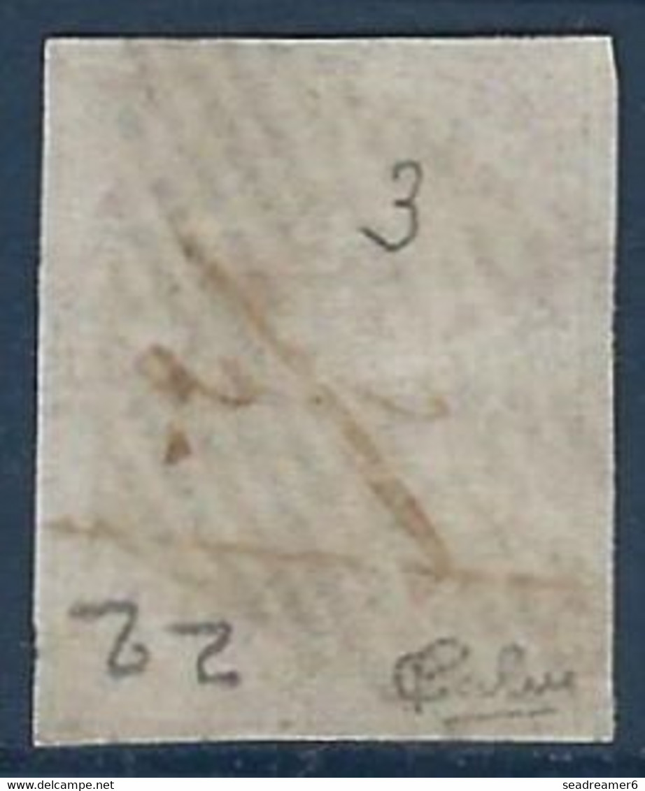 Suisse Rayon III Type I 15 Rappen Rouge Obl Grille Superbe Signé Calves - 1843-1852 Federal & Cantonal Stamps
