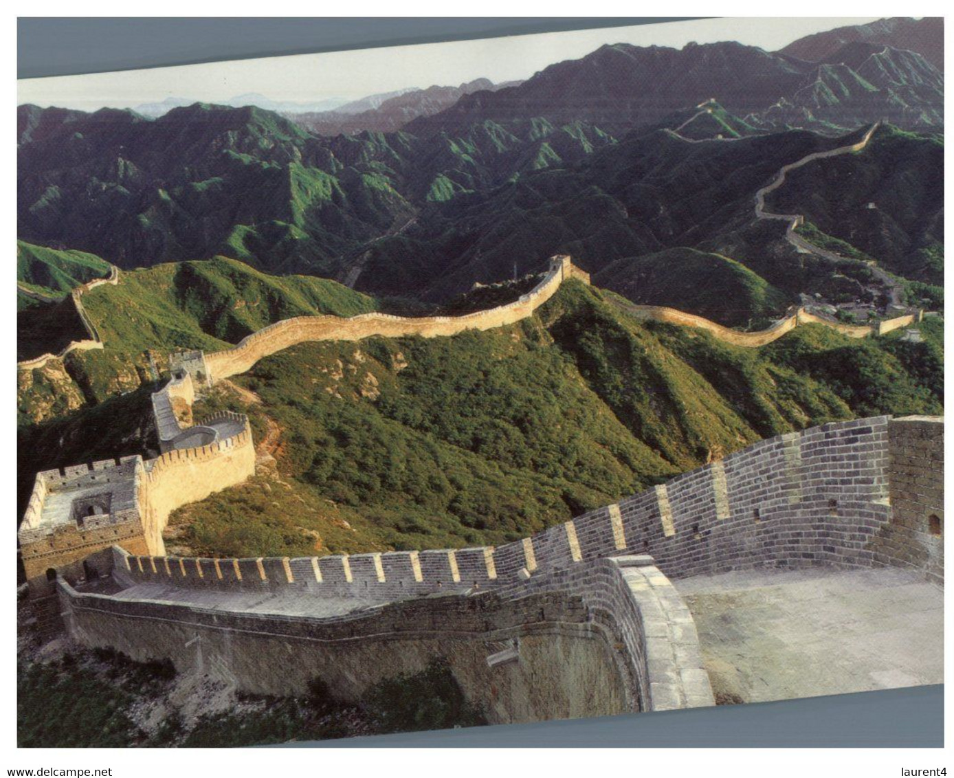 (X 14 A) Postcard Posted From China To Australia (with Many Stamps) Great Wall - Gebraucht