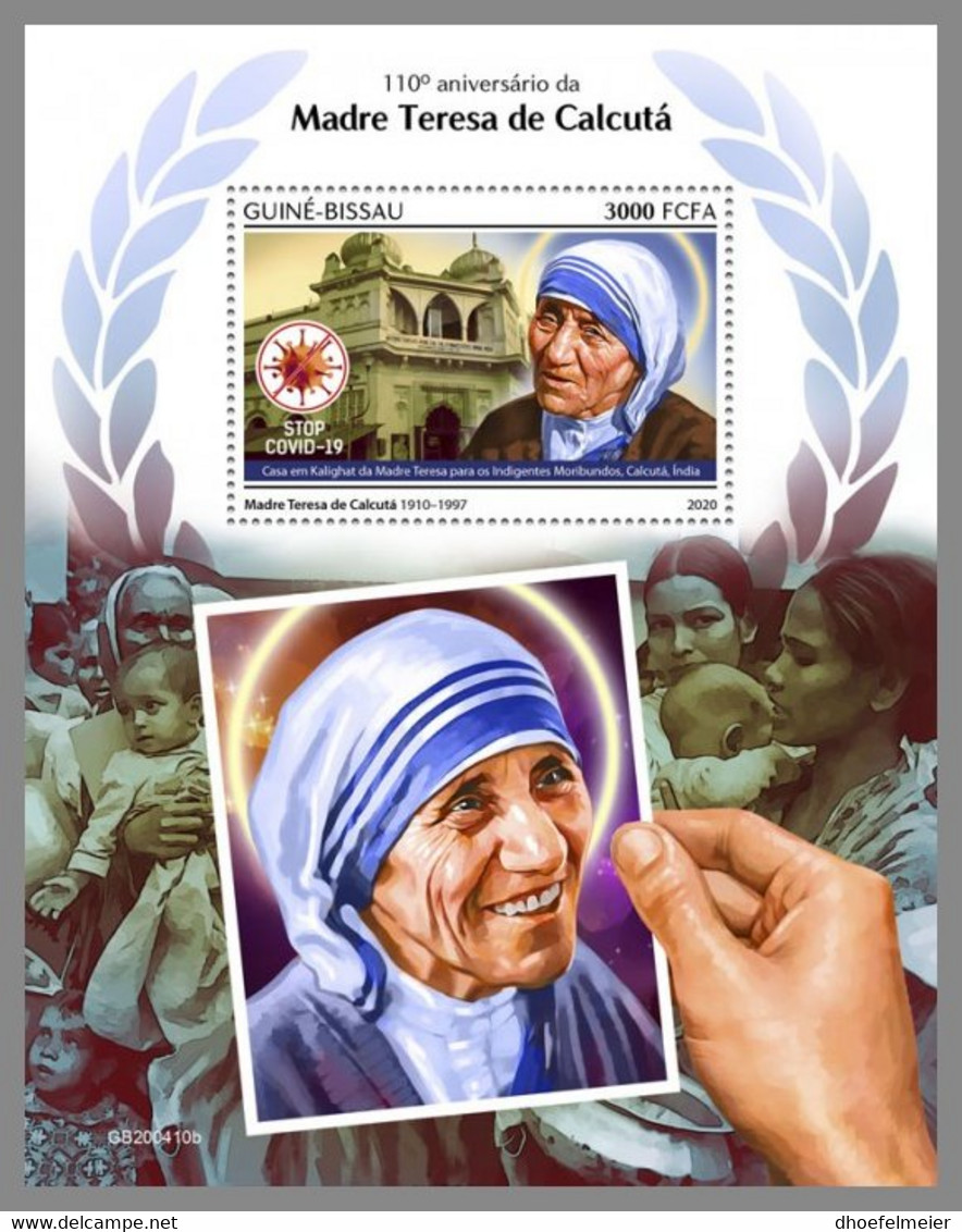 GUINEA BISSAU 2020 MNH Mother Teresa Mutter Teresa Mere Teresa S/S - OFFICIAL ISSUE - DHQ2046 - Mother Teresa