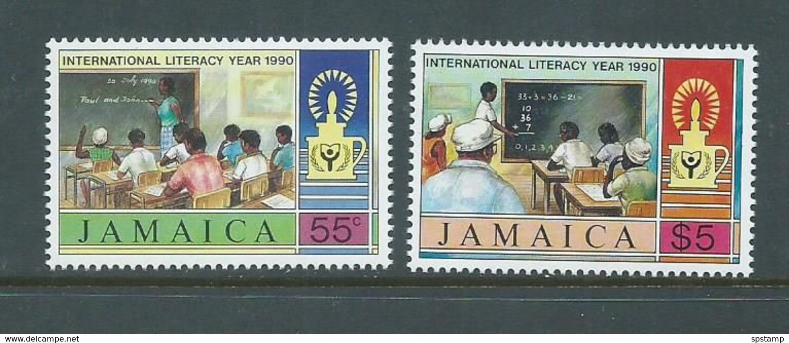 Jamaica 1990 Literacy Year Set Of 2 MNH - Jamaica (1962-...)