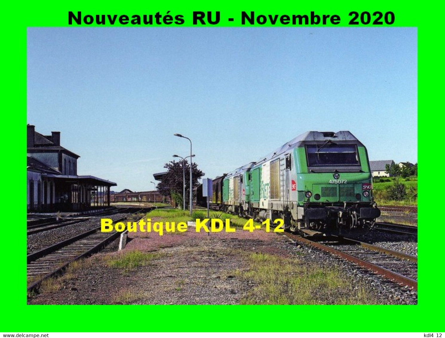 RU 1852 - Train - Locos BB 75072 Et 75067 En Gare De LAQUEUILLE - Puy De Dôme - SNCF - Eisenbahnen