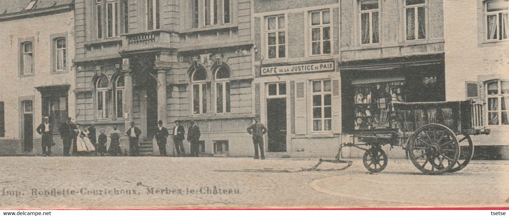 Merbes-le-Château - L'Hôtel Communal ... Belle Animation -1903 ( Voir Verso ) - Merbes-le-Château
