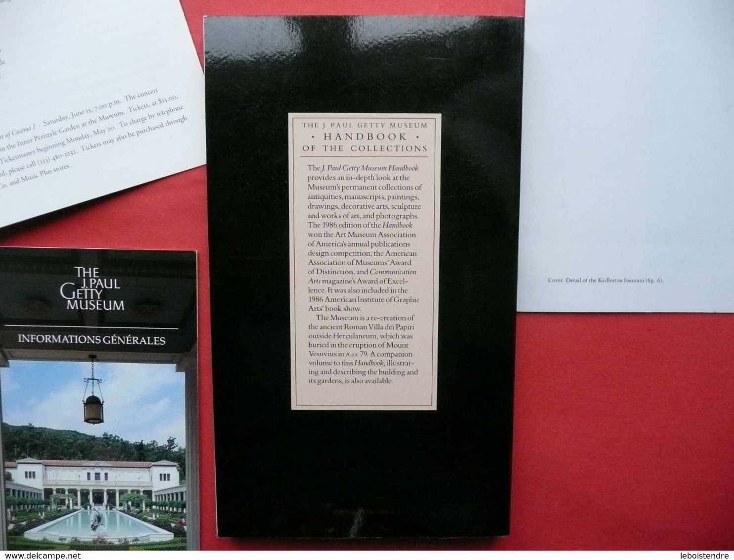 HANDBOOK OF THE COLLECTION THE J. PAUL GETTY MUSEUM MALIBU USA 1988 + FRENCH SILVER + PONTORMO 1991 + LES COLLECTIONS - Schöne Künste