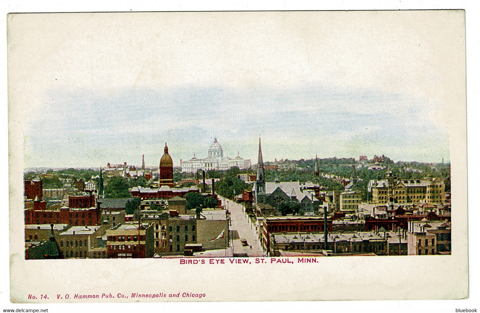 Ref 1430 - Early Postcard - Bird's Eye View - St Paul Minnesota USA - St Paul