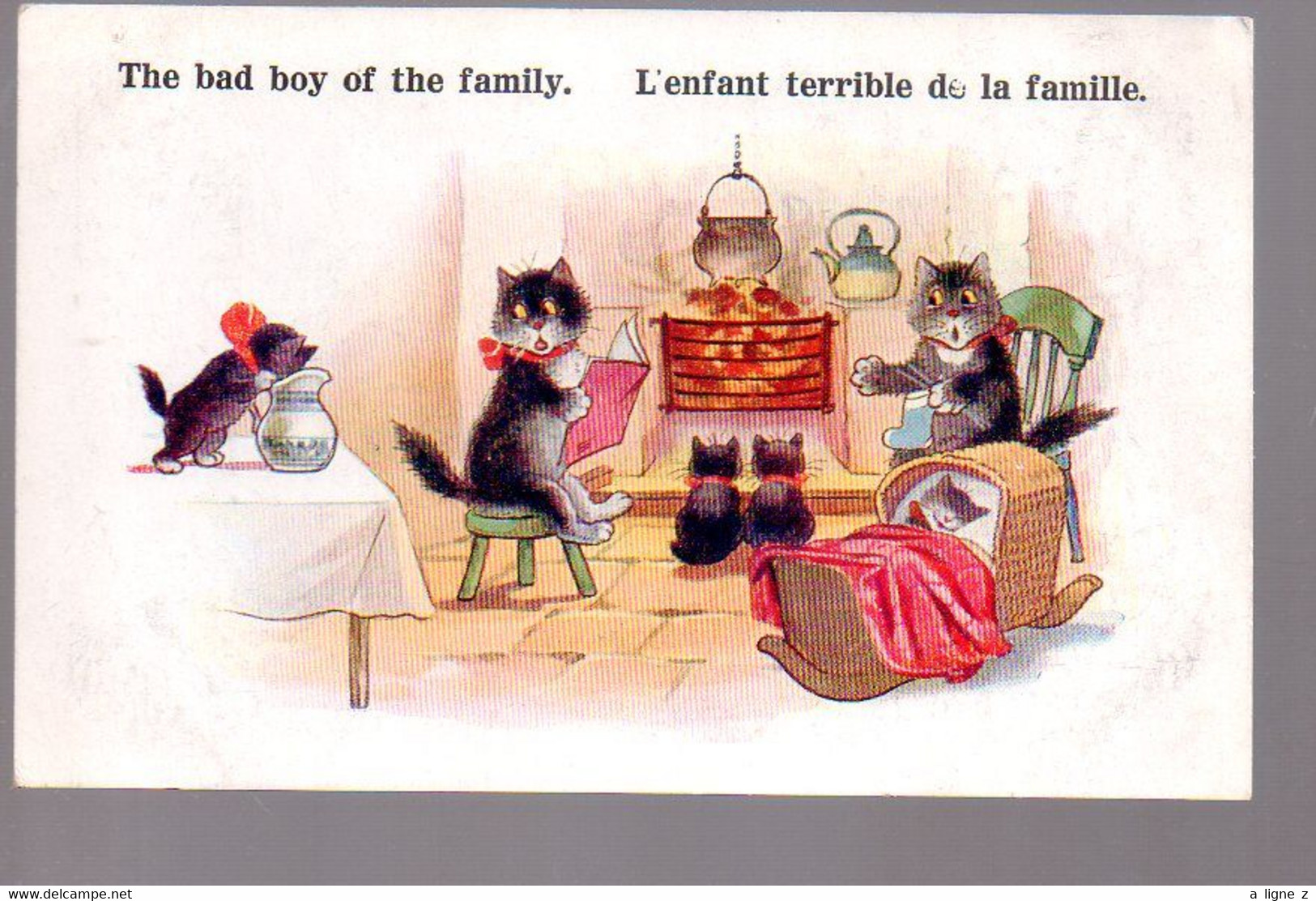 REF 534 CPA Chat Cat L'enfant Terrible De La Famille - Gatti