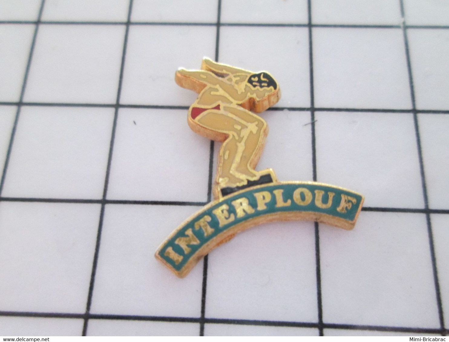 1216b Pin's Pins / Beau Et Rare / THEME : SPORTS / NATATION CLUB INTERPLOUF - Natation