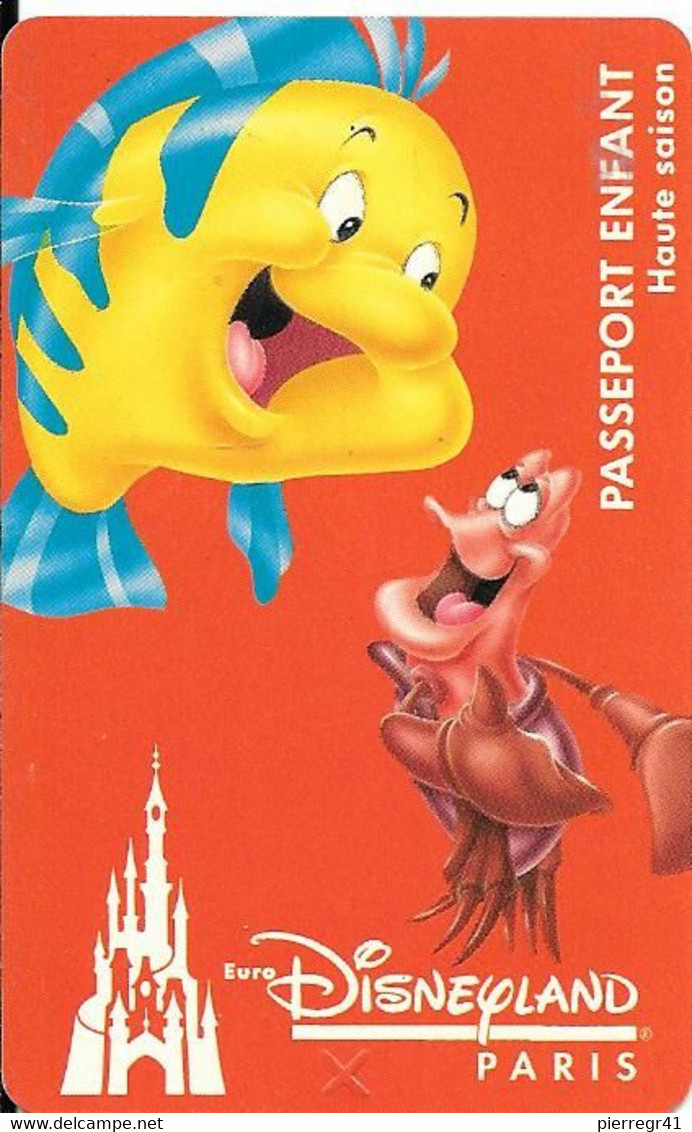 PASS-EURODISNEYLAND-POLOCHON-EuroDisneyland SOULIGNE-V°S069403-V°VALIDE 1 JOUR-TBE-RARE - Disney-Pässe