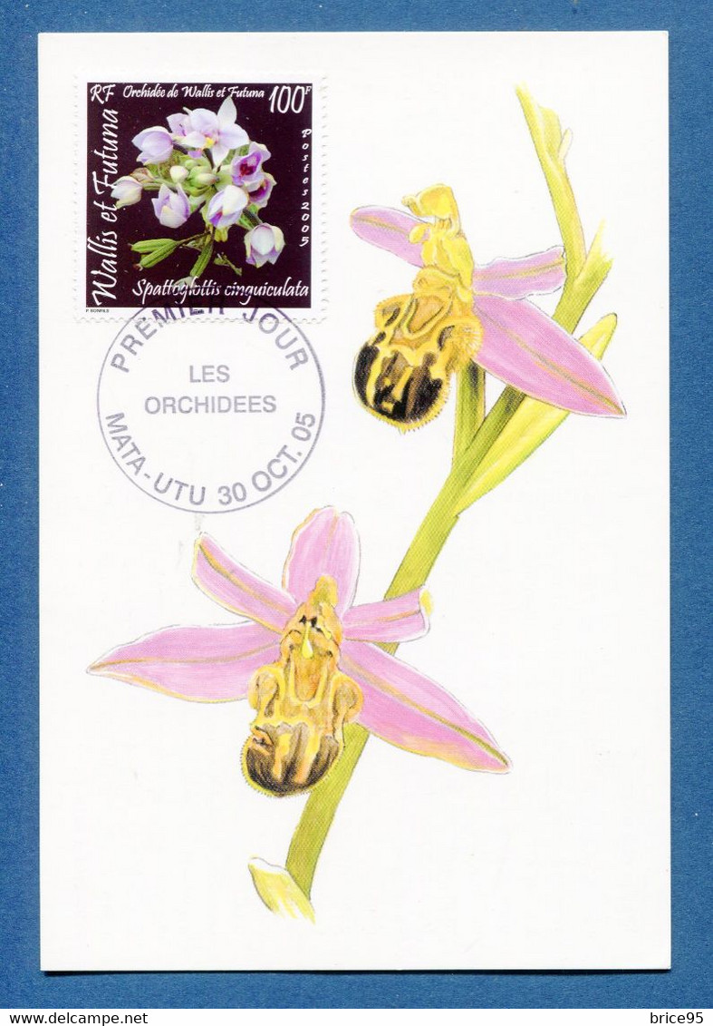 ⭐ Wallis Et Futuna - Carte Maximum - Premier Jour - FDC - Les Orchidées - 2005 ⭐ - Tarjetas – Máxima