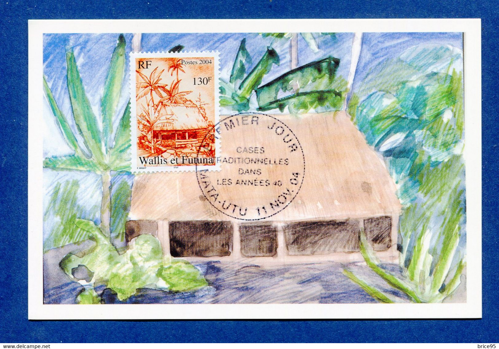 ⭐ Wallis Et Futuna - Carte Maximum - Premier Jour - FDC - Cases Traditionnelles - 2004 ⭐ - Tarjetas – Máxima