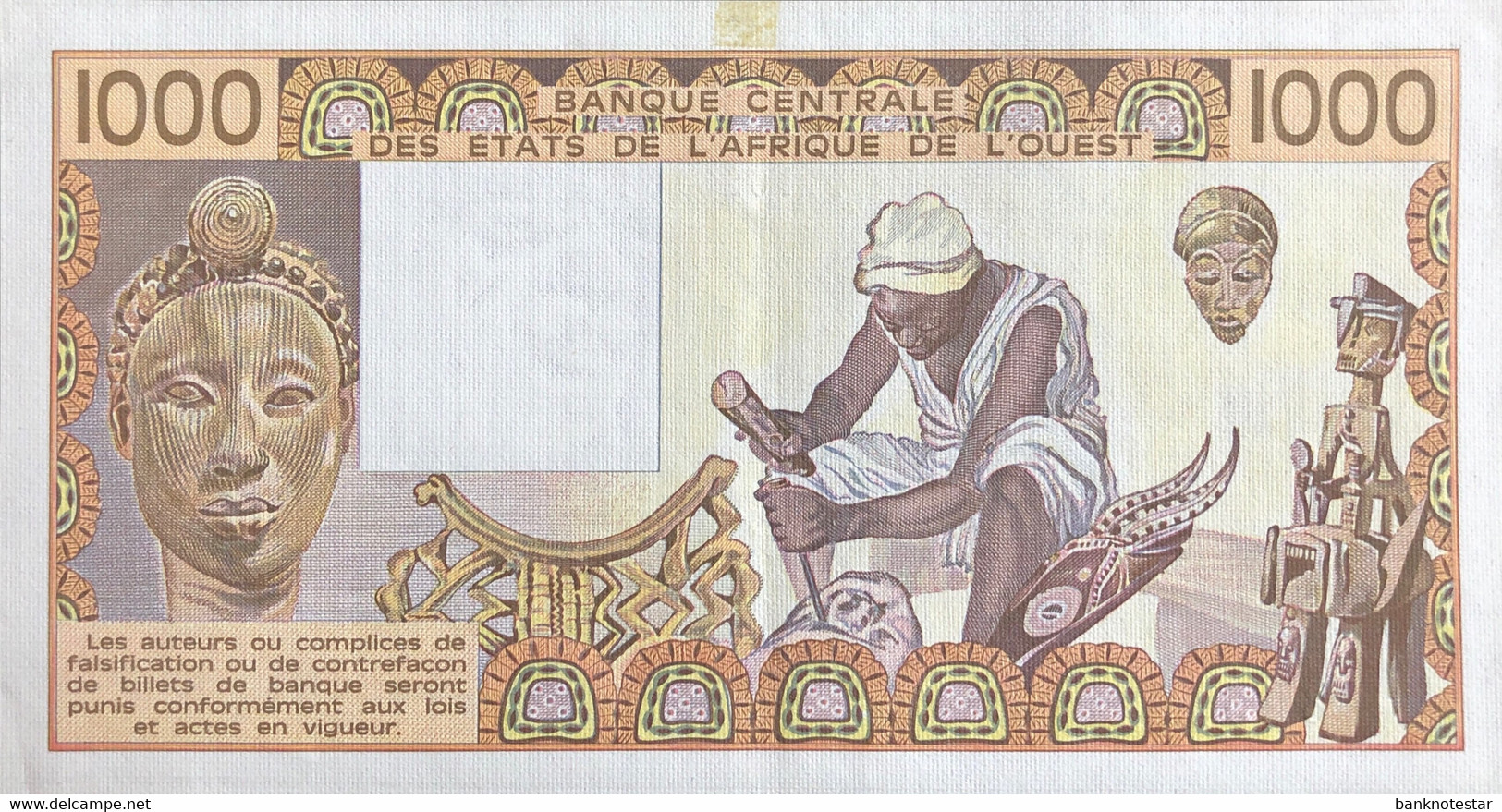 West African States 1.000 Francs, P-707Kh (1987) - Extremely Fine - SENEGAL Issue - Westafrikanischer Staaten