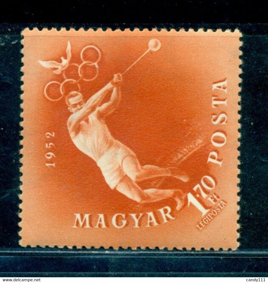 1952 Hammer Throw, Hammerwerfen, Pigeon, Helsinky Olympics, Hungary, Mi. 1251, MNH - Sommer 1952: Helsinki
