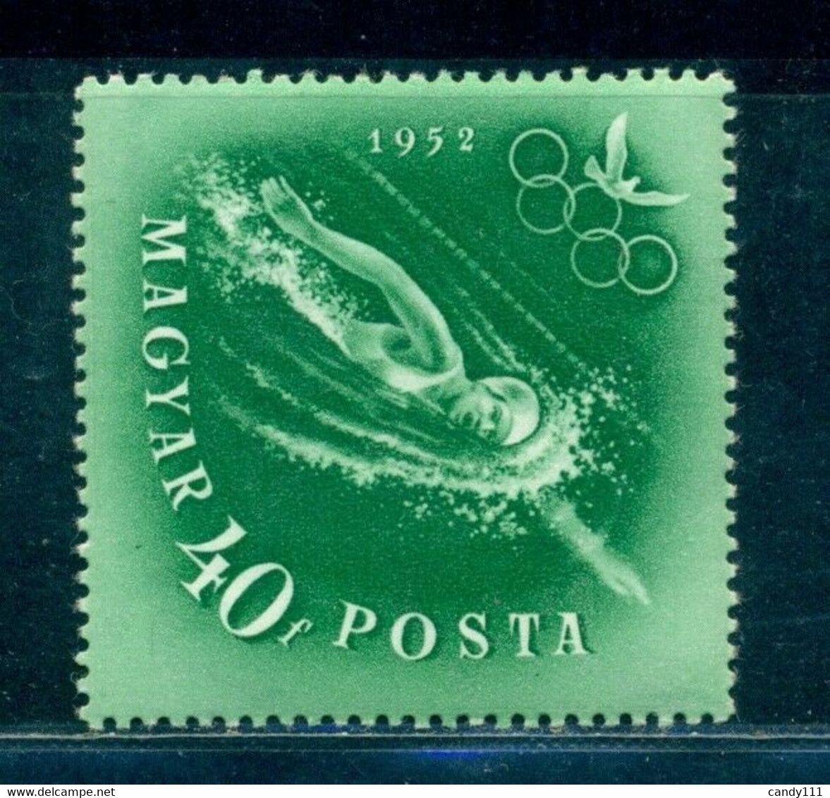 1952 Swimming, Schwimmen, Pigeon, Helsinki Olympics, Hungary, Mi. 1248, MNH - Sommer 1952: Helsinki