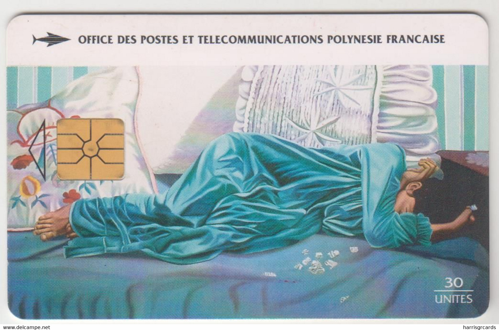 FRENCH POLYNESIA - La Lettre Déchirée, Vaea - 1980, GEM1A (Not Symmetric White/Gold), 30 U, Tirage 60.000, 01/97, Used - Polynésie Française
