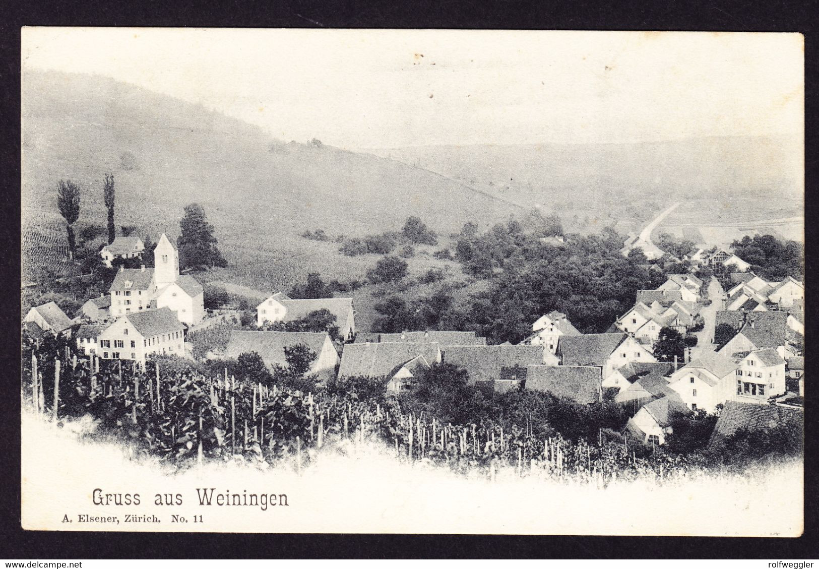 1908 Gelaufene AK Aus Weiningen, Gestempelt Dietikon An Die Seidenfabrik Brugg. Minim Fleckig - Dietikon