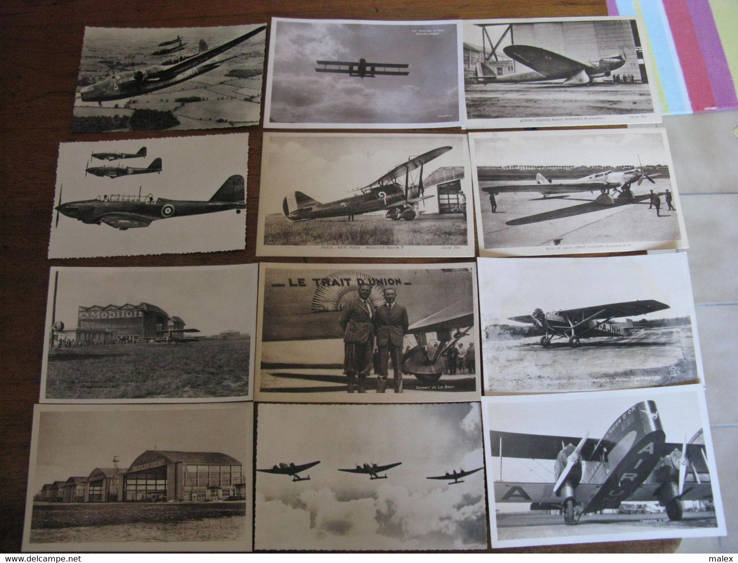 Lot De 12 Cp  AVIONS - AVIATEUR - AERODROME - 1919-1938: Interbellum