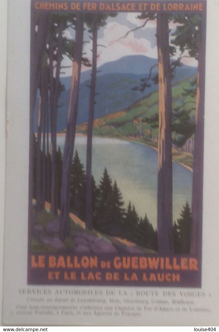 DH-8-CHEMIN DE FER DE L  ALSACE ET DE LORRAINE LE BALLON DE GUEBWILLER ET LE LAC DE LA LAUCH - Alsace