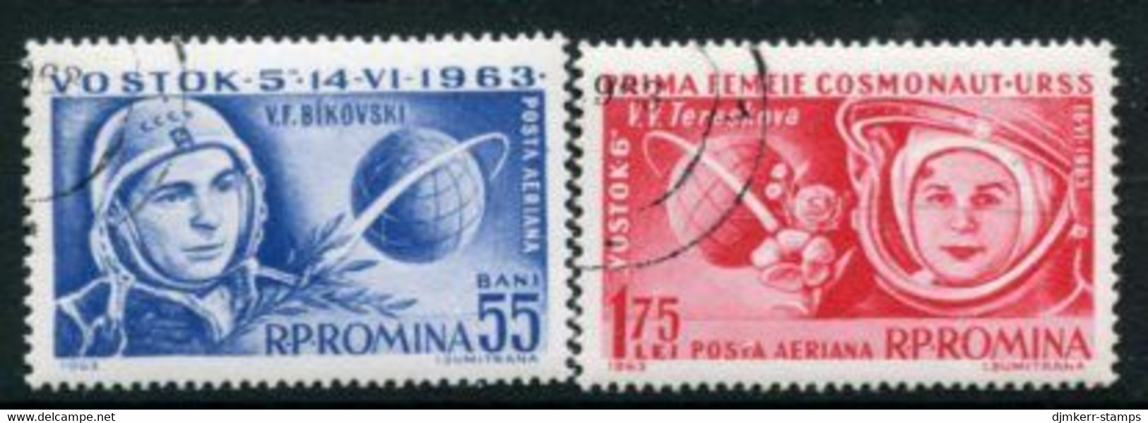 ROMANIA 1963 Vostok 5 And 6 Space Flights Used.  Michel 2171-72 - Usado