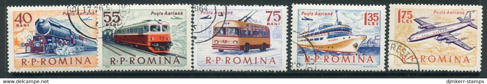 ROMANIA 1963 Transport Used.  Michel 2161-65 - Gebraucht