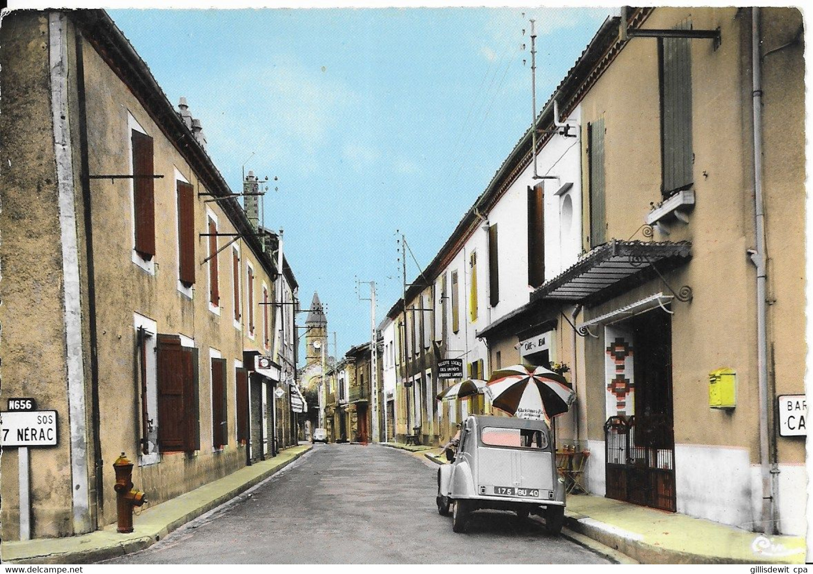 - GABARRET  - Rue Marsan - Auto : 2cv - Gabarret