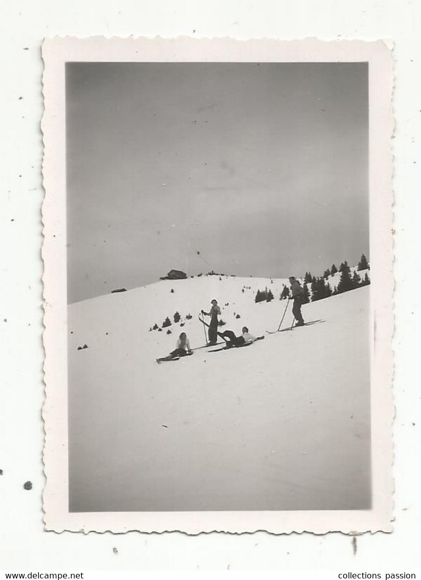 Photographie , Sports D'hiver , Ski , 1937 , MONT D'ARBOIS , 74 , 90 X 65 Mm - Sporten