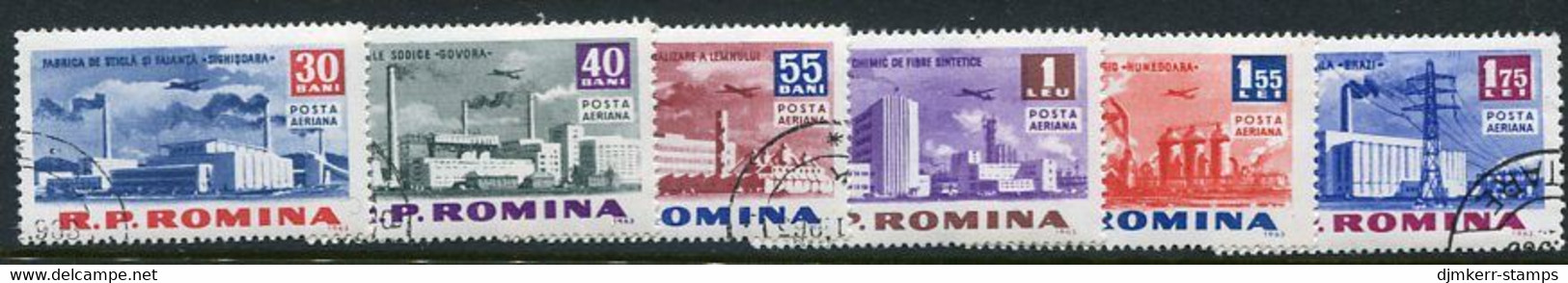 ROMANIA 1963  Socialist Building Projects Used.  Michel 2137-42 - Oblitérés