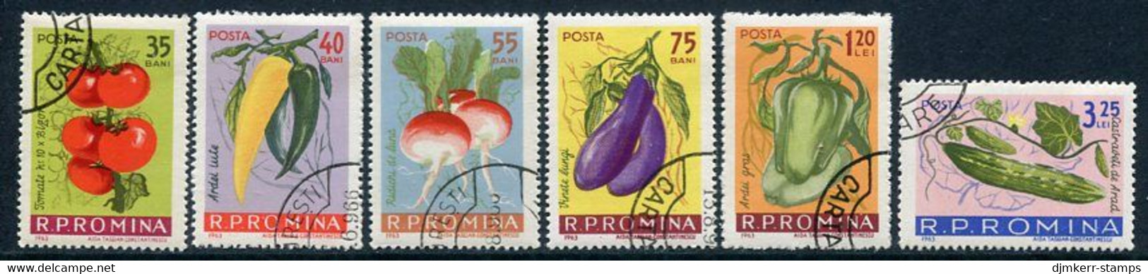 ROMANIA 1963  Vegetables Used.  Michel 2131-36 - Used Stamps
