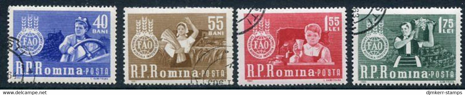 ROMANIA 1963  Freedom From Hunger Used  Michel 2126-29 - Gebraucht