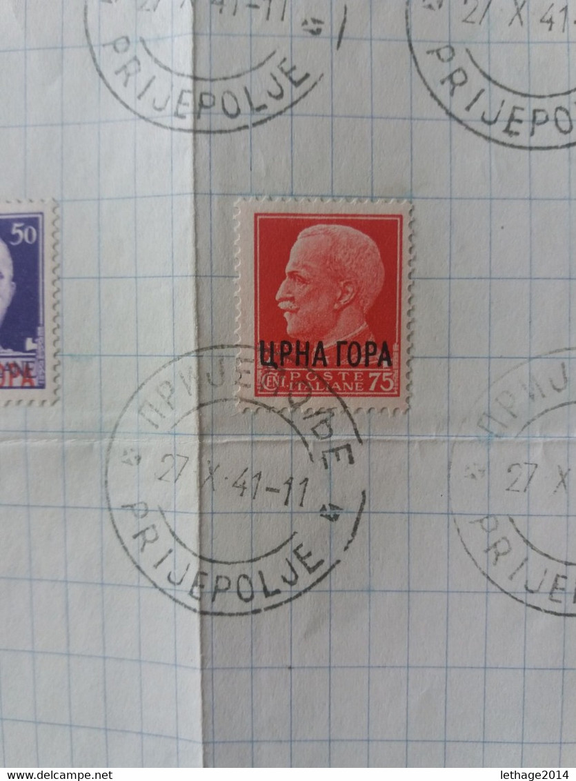 ITALIA REGNO OCCUPAZIONE MONTENEGRO 1941 SERIE IMPERIALE SOPRASTAMPA CRNA GORA ANNULLO D EMISSIONE.