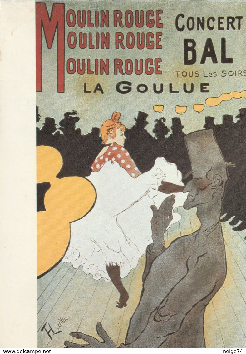 Carte Postale Moderne - Repro D'affiche - Toulouse-Lautrec - Au Moulin Rouge, La Goulue - Chéret