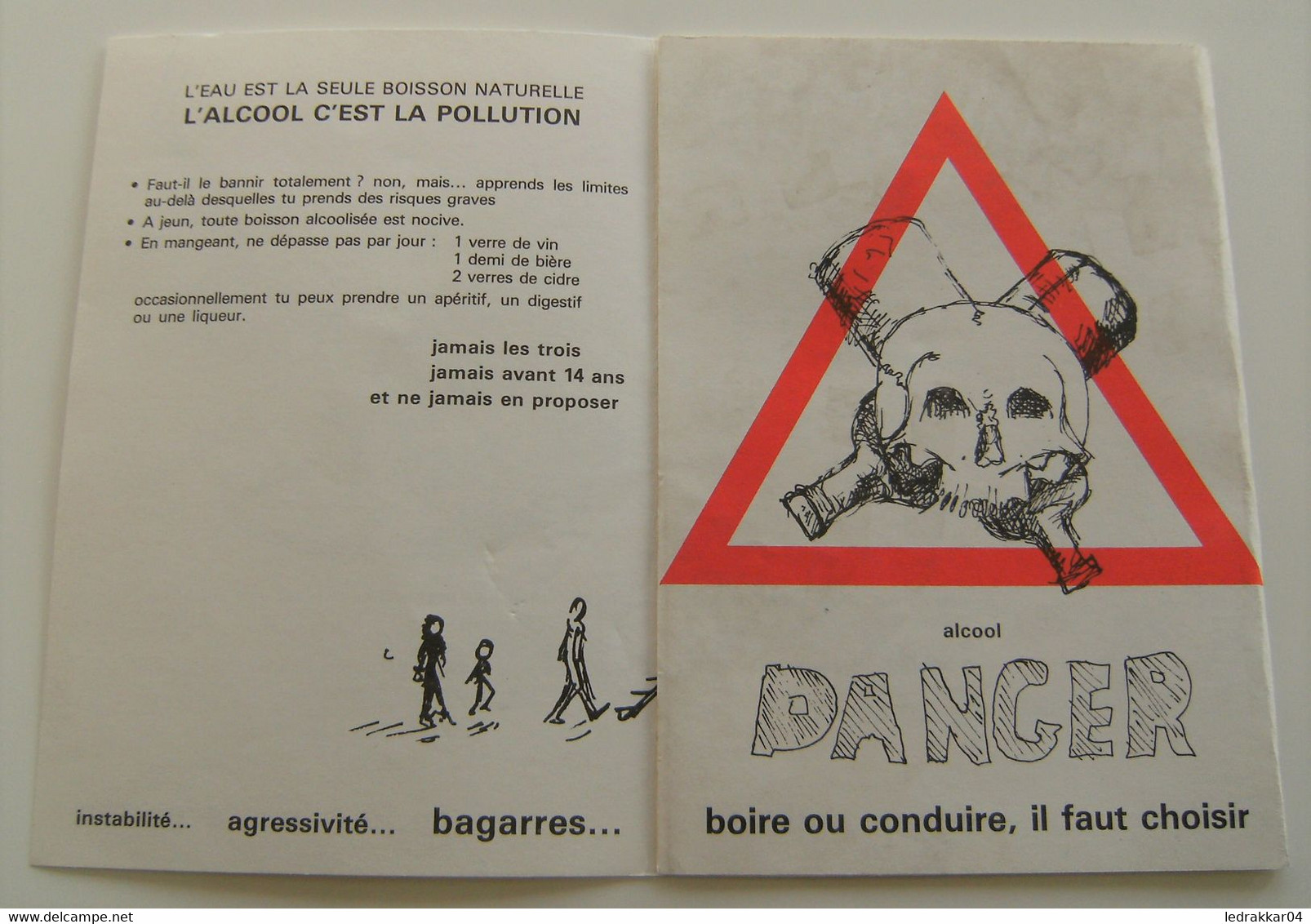 Dépliant Sensibilisation Danger Alcool Rémy Prenot Vintage Rétro Civisme - Decrees & Laws