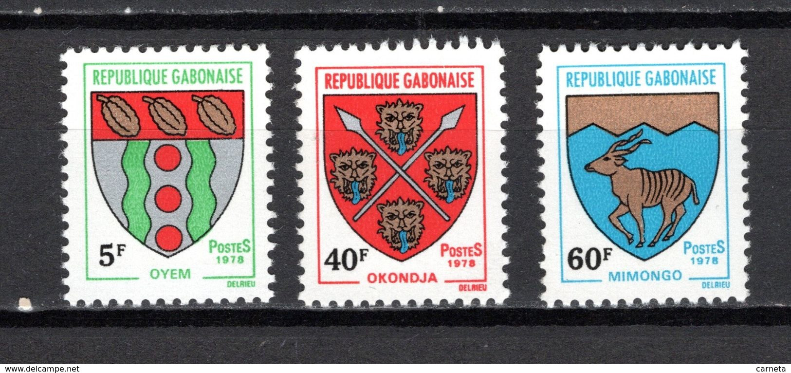 GABON N° 403 à 405   NEUFS SANS CHARNIERE COTE  2.00€    ARMOIRIE - Gabón (1960-...)