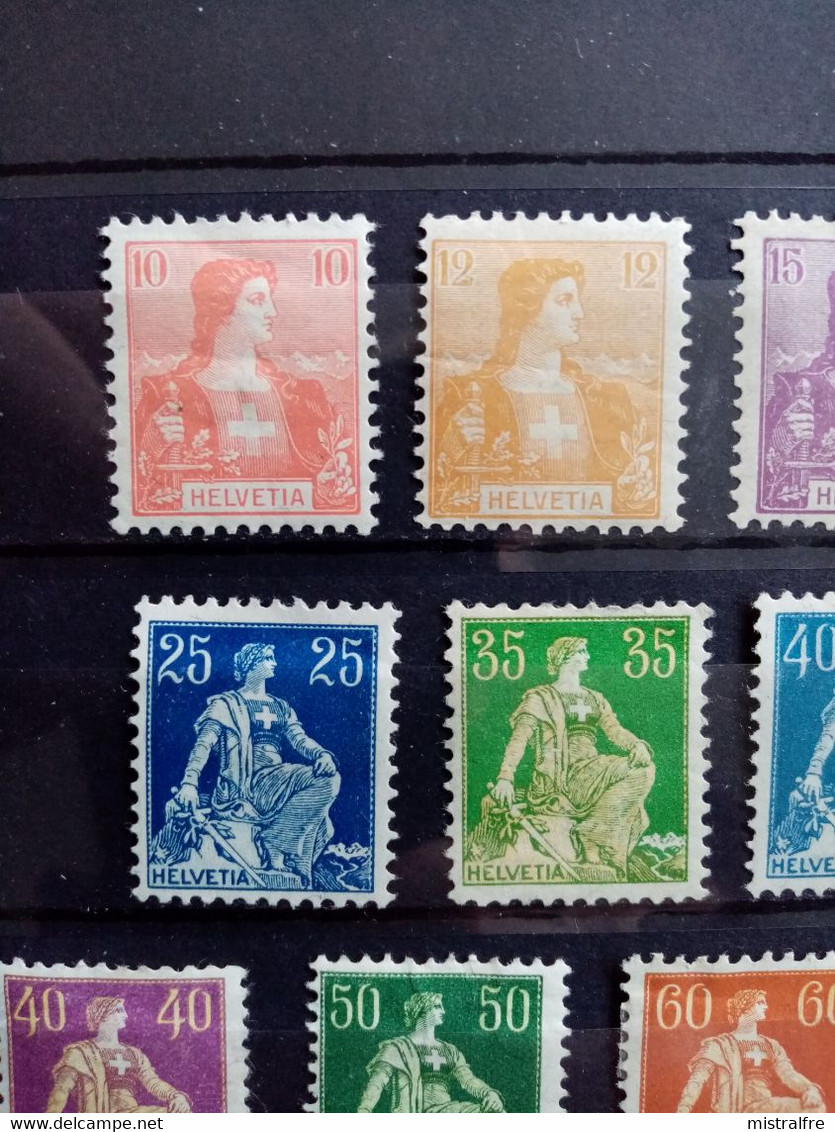 SUISSE. 1907 à 1917. N° 116 à 165 . Lot De 10 NEUFS+ . Côte YT 2020 : 66,90 € - Sonstige & Ohne Zuordnung