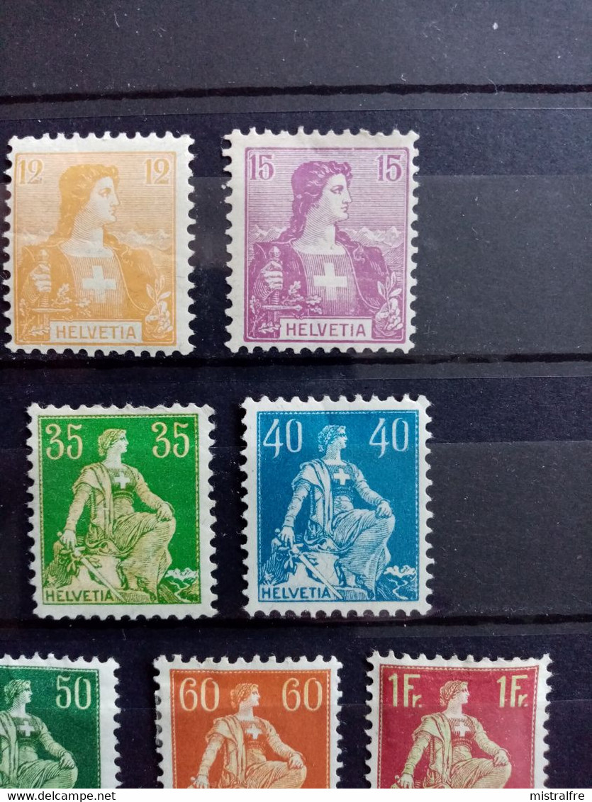 SUISSE. 1907 à 1917. N° 116 à 165 . Lot De 10 NEUFS+ . Côte YT 2020 : 66,90 € - Autres & Non Classés