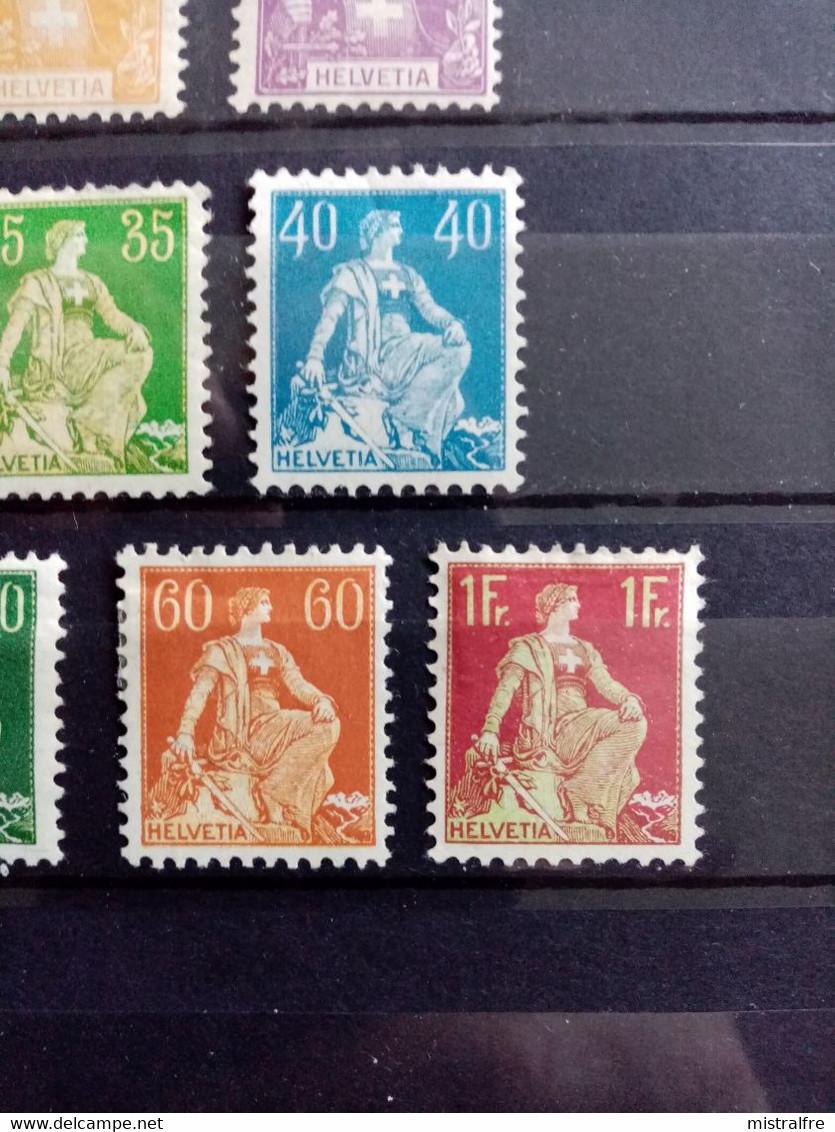 SUISSE. 1907 à 1917. N° 116 à 165 . Lot De 10 NEUFS+ . Côte YT 2020 : 66,90 € - Sonstige & Ohne Zuordnung