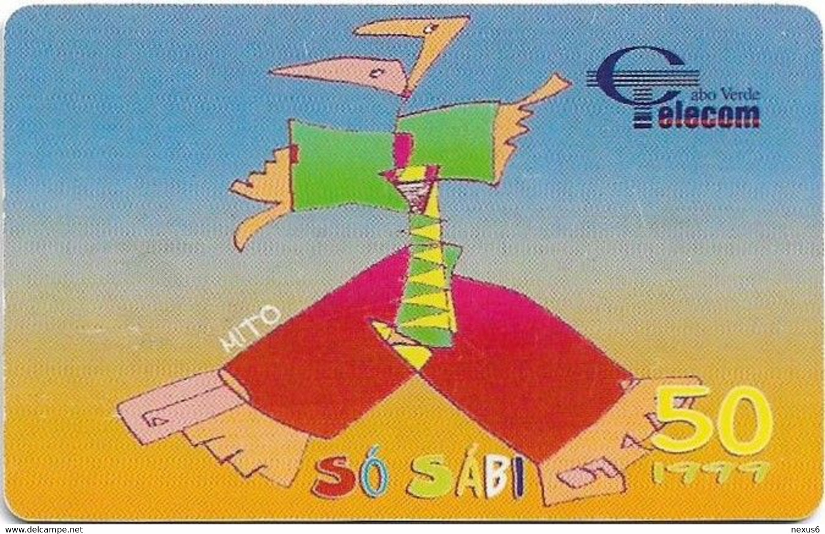 Cabo Verde - Cabo Verde Telecom - Só Sábi 1999 (CN. White), 50U, Used - Cape Verde