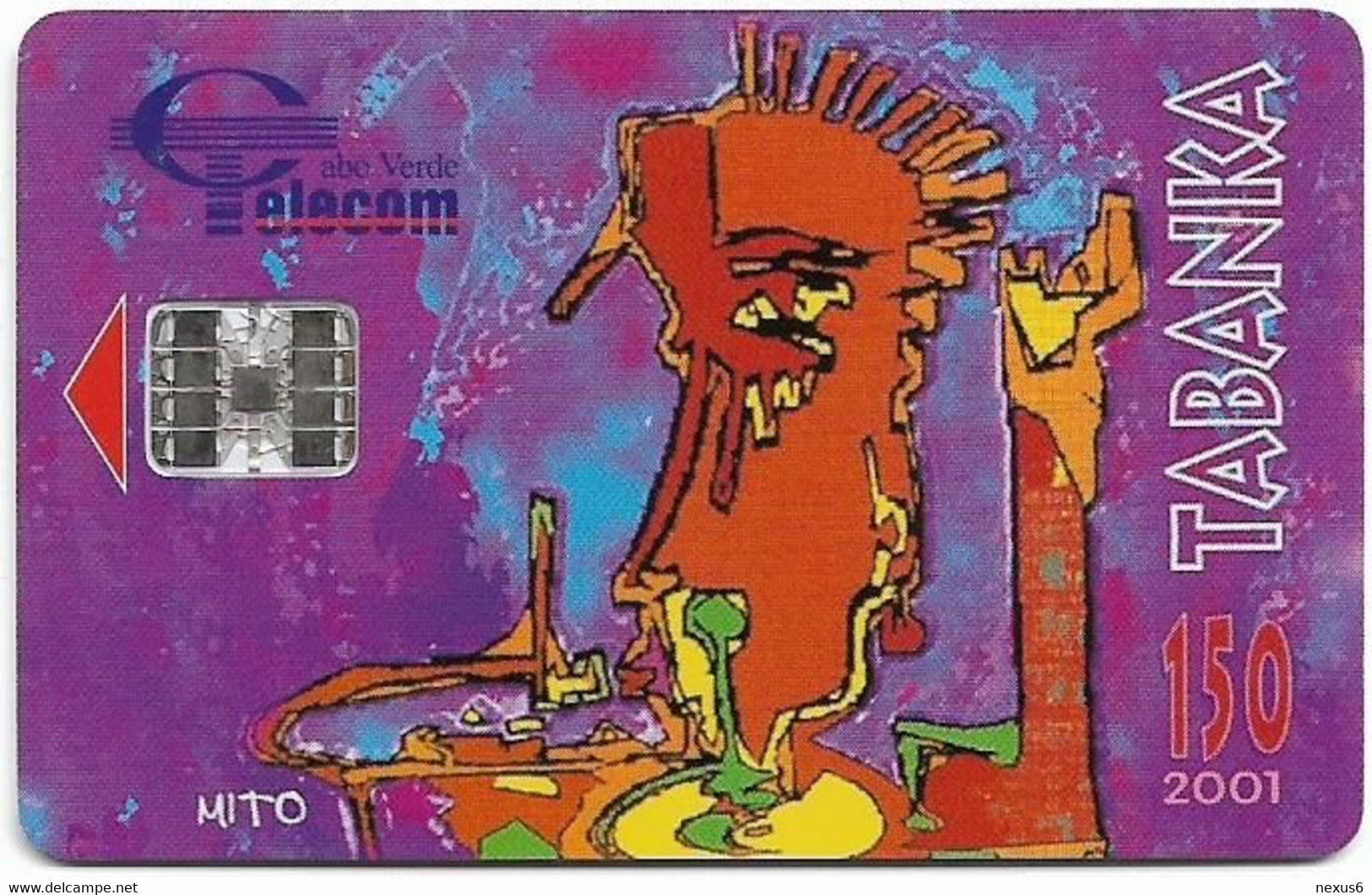 Cabo Verde - Cabo Verde Telecom - Tabanka 2001 (CN. Red), 150U, Used - Cap Vert