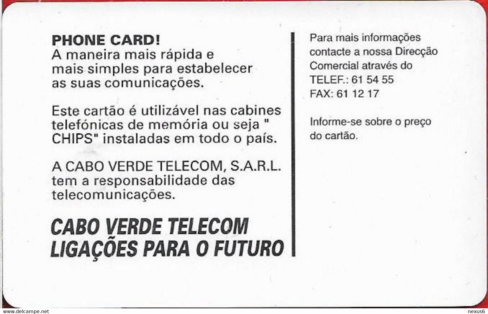 Cabo Verde - Cabo Verde Telecom - Volcano, VULCÃO Ilha Do Fogo, 50U, 09.1997, 150.000ex, Used - Cap Vert