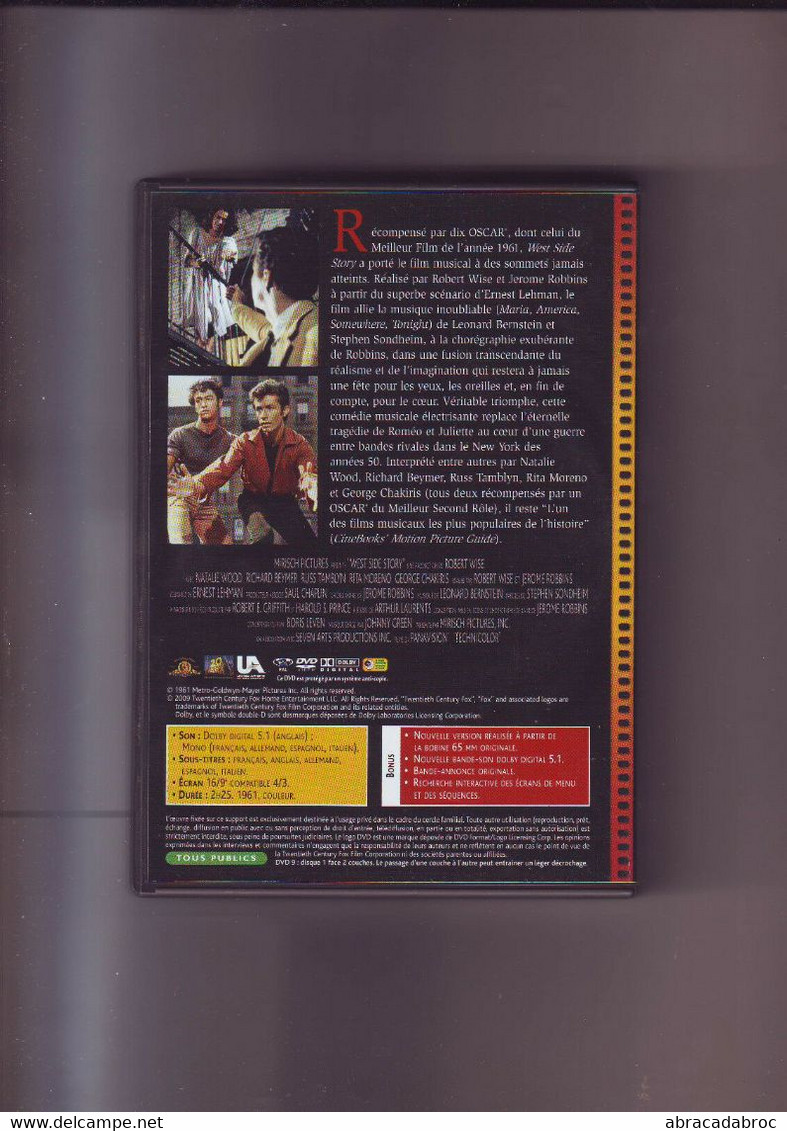 Dvd WEST SIDE STORY - Tres Bon Etat - Commedia Musicale