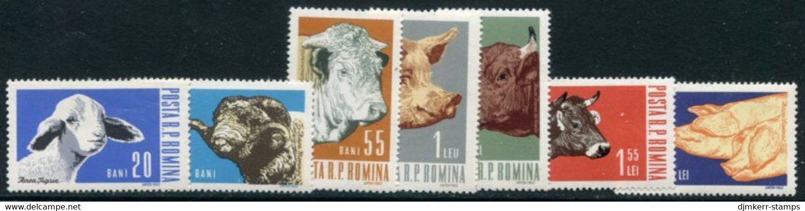 ROMANIA 1962 Domestic Livestock MNH / **.  Michel 2117-23 - Nuevos