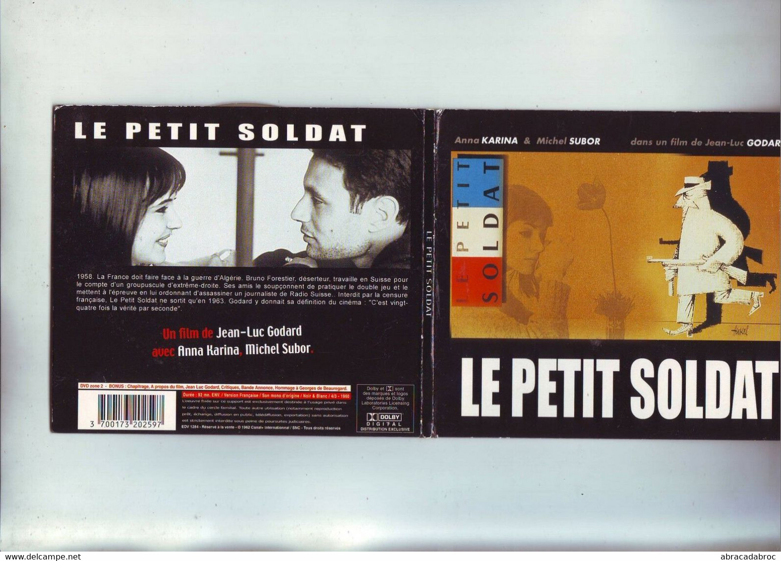Dvd : Le Petit Soldat - Jean Luc Godard - Avec Anna Karina Et Michel Subor - Classiques
