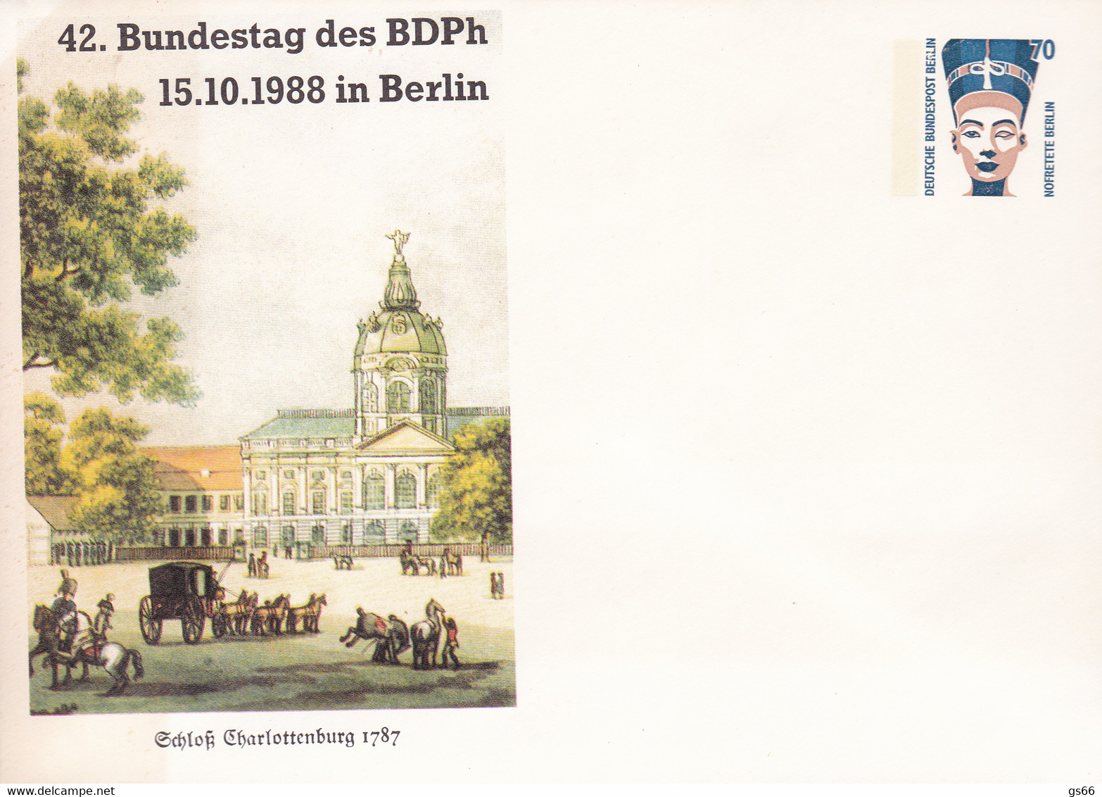Berlin, PU 138 D2/002a,  42. Bundestag Des BDPh 1988 In Berlin - Privé Briefomslagen - Ongebruikt
