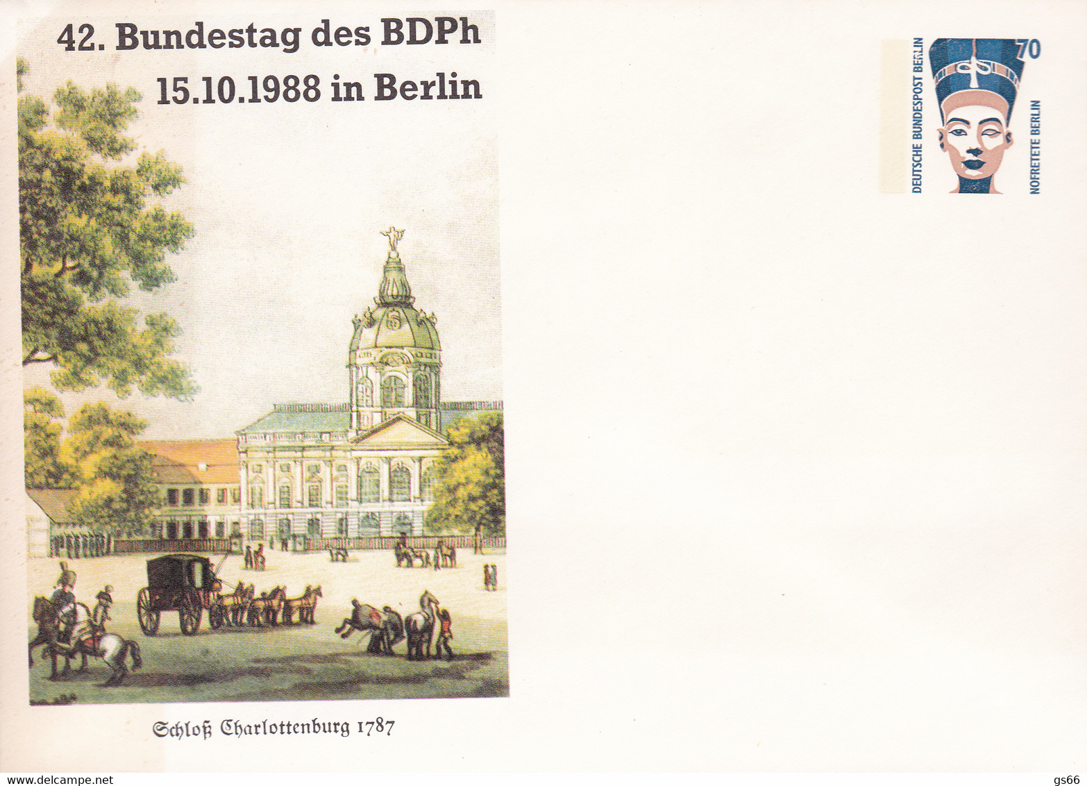 Berlin, PU 138 D2/002a,  42. Bundestag Des BDPh 1988 In Berlin - Buste Private - Nuovi