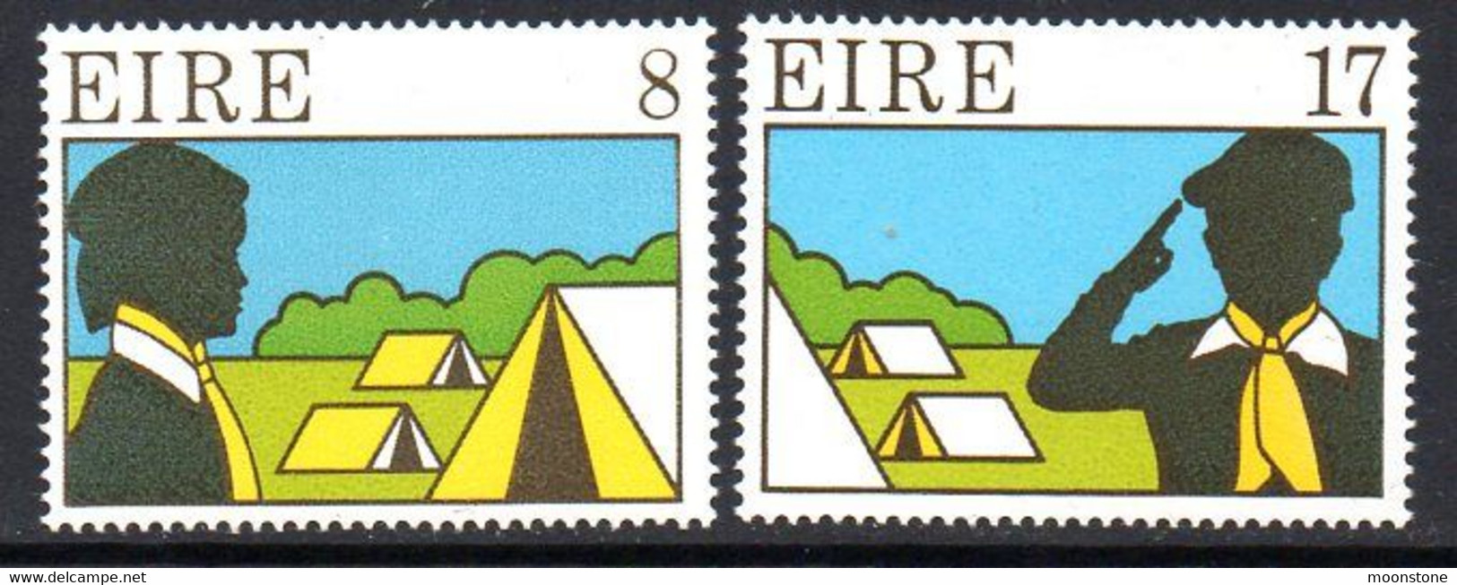 Ireland 1977 Scouts & Guides Set Of 2, MNH, SG 409/10 - Unused Stamps