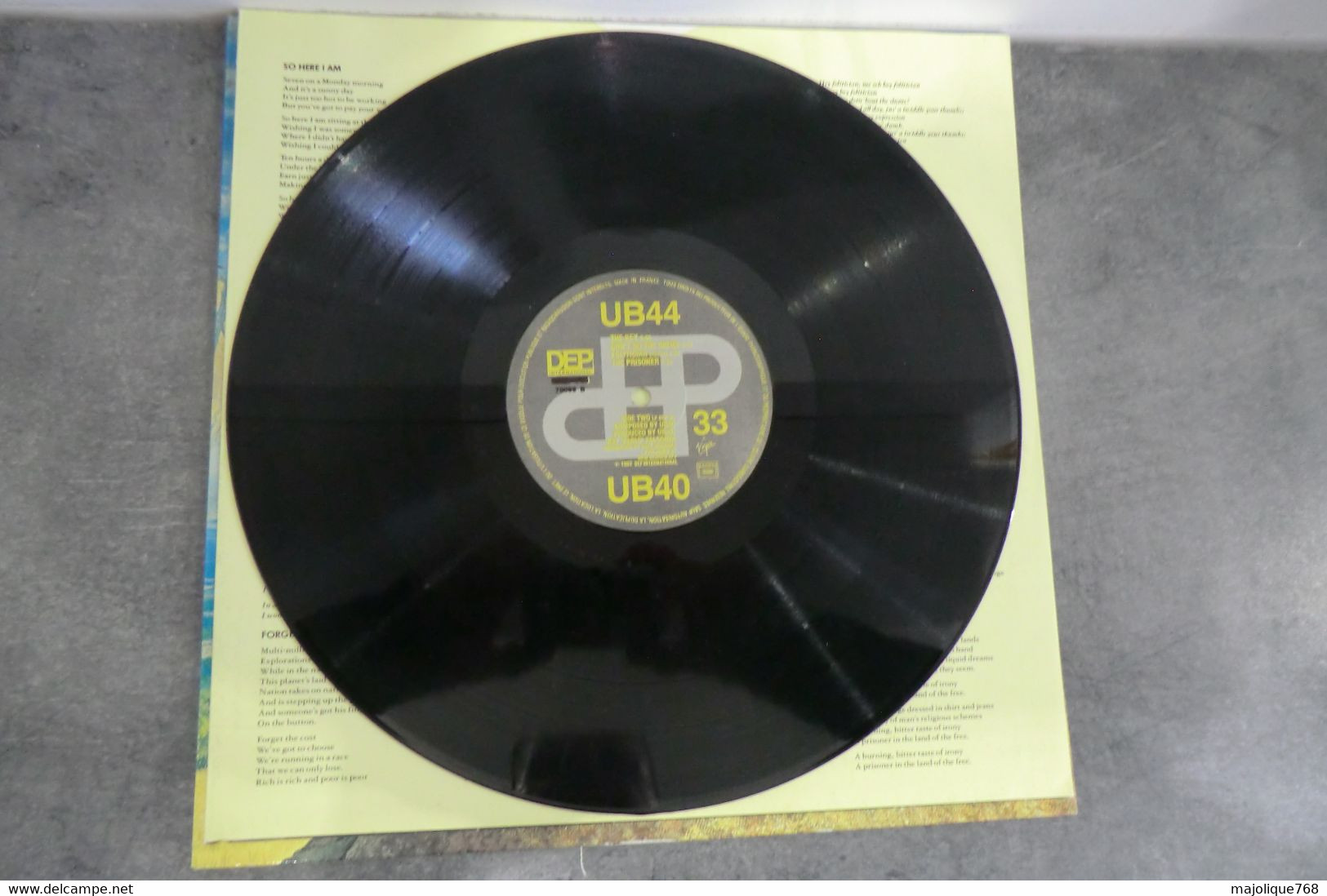 Disque De  UB40 "UB44"   - So Here I Am - DEP International 70099 - France 1982 - Reggae