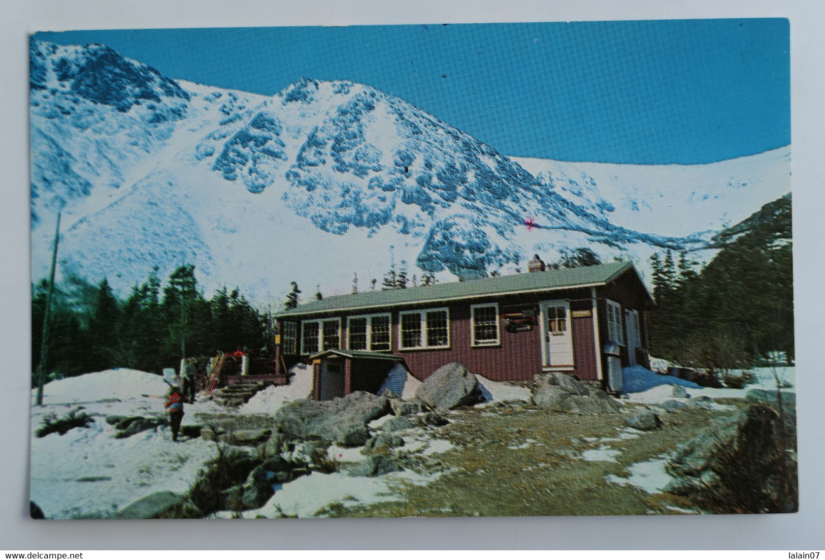 C. P. A. : U S A :Tuckerman Ravine Shelter In Spring Showing Hillman Highway In Background Pinkham Notch, White Mountain - White Mountains