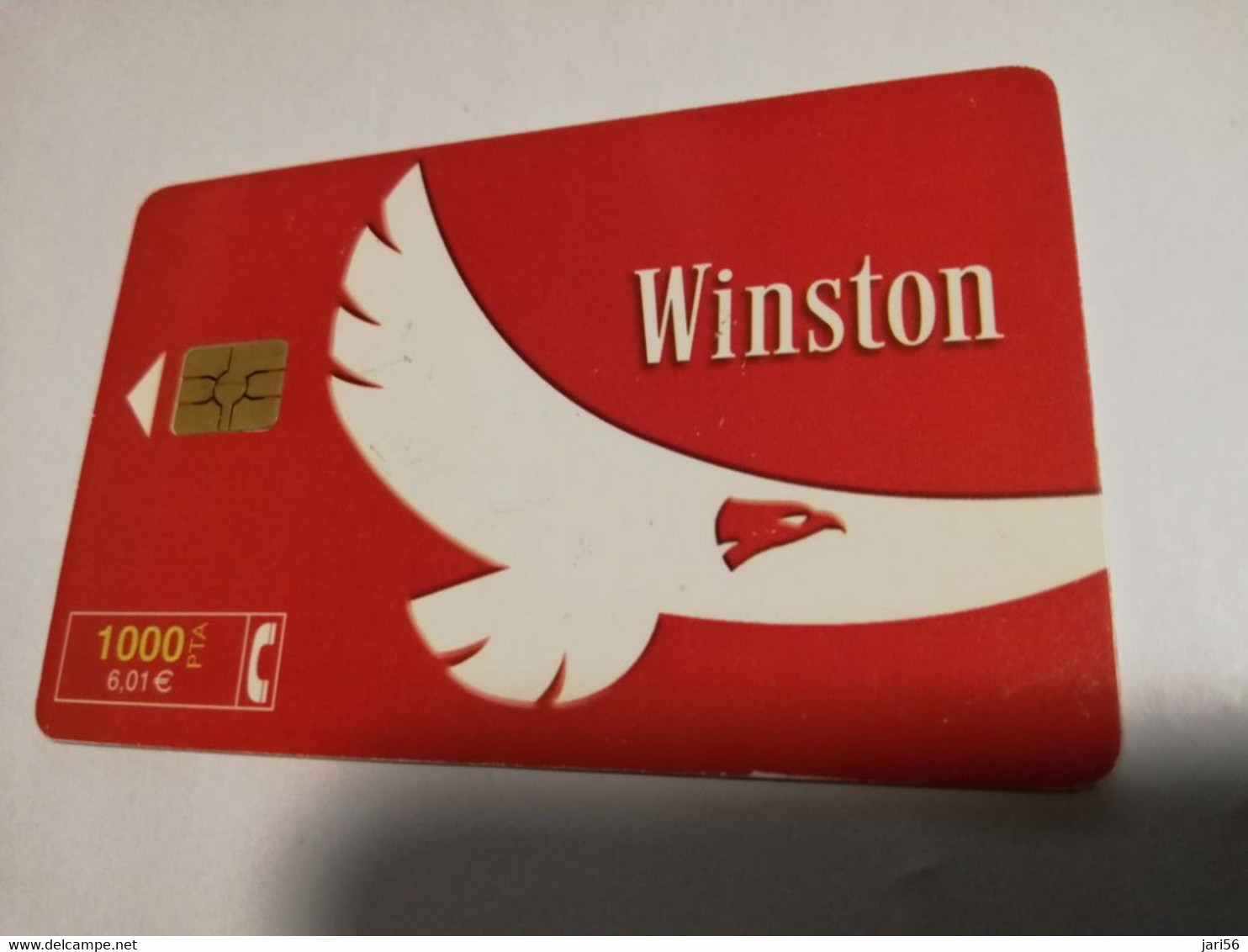SPAIN/ ESPANA   1000pta WINSTON CIGARETTES / BIRD  Nice  Fine Used  CHIP CARD  **3907** - Private Issues
