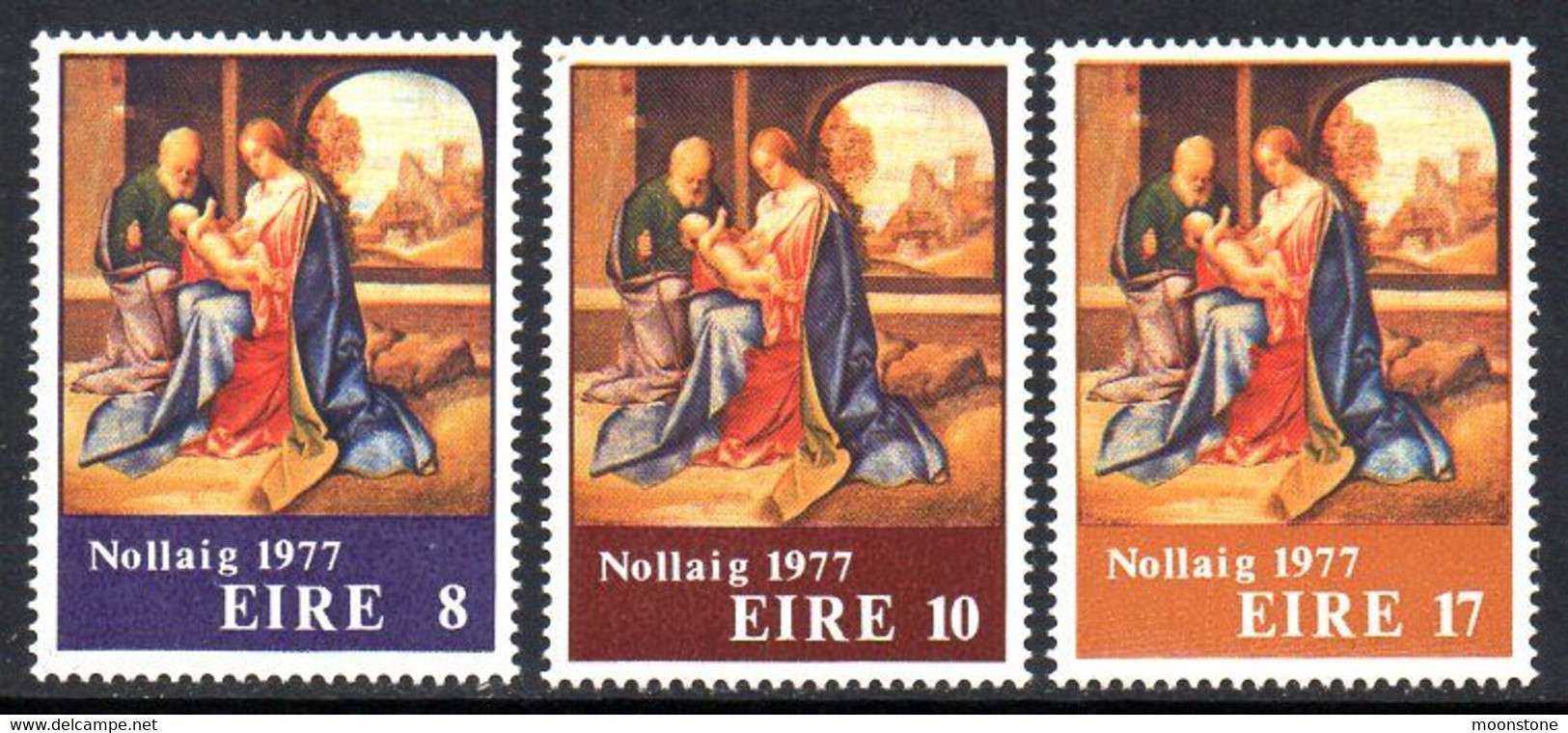 Ireland 1977 Christmas Set Of 3, MNH, SG 416/8 - Unused Stamps