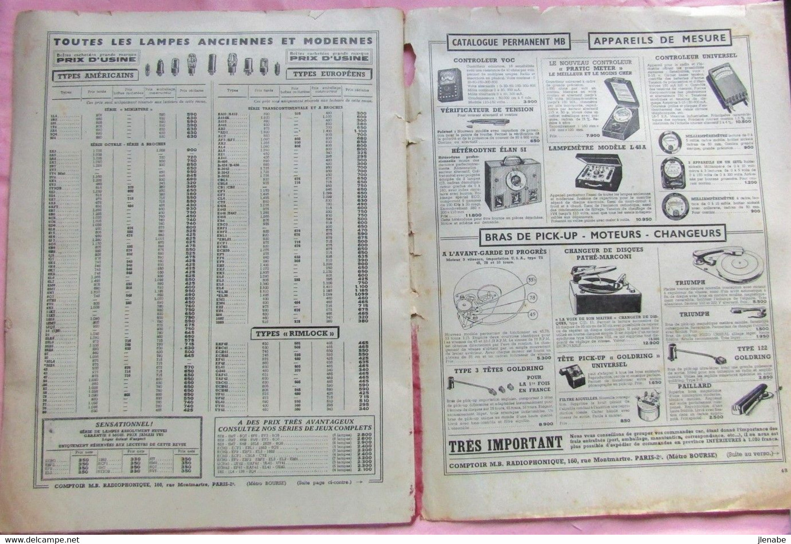 Vieux magazine " Radio Plans " de novembre 1951