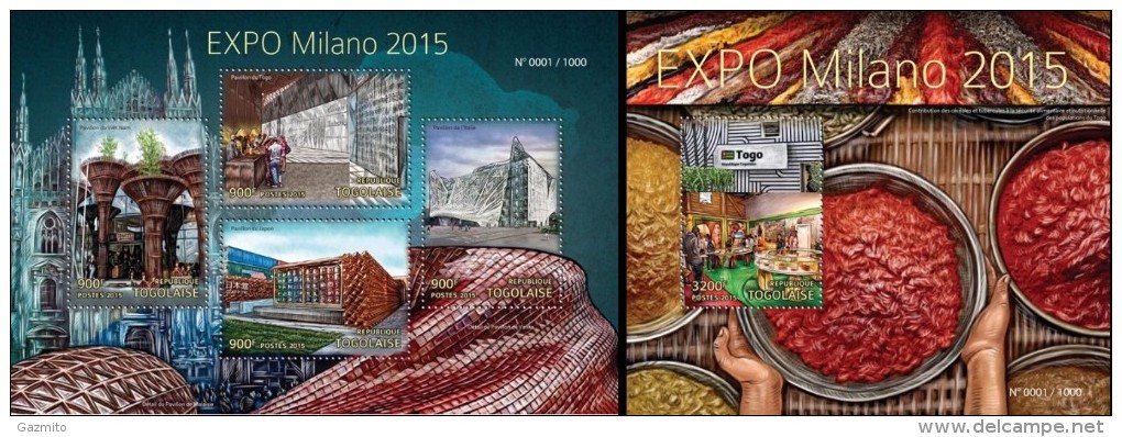 Togo 2015, Expo 2015 In Milan, Food, 3val In BF +BF - 2015 – Milaan (Italië)